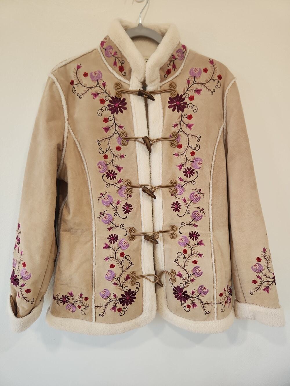 Vintage 90s Phoebe Friends Jacket Womens Sz L St Johns Bay Leather Suede Nordic